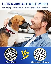Dog Muzzle, Soft Air Mesh Muzzle for Small Medium