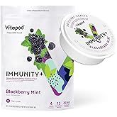 Vitapod Immunity+ Blackberry Mint - Hydration & Immune Support - 30 Pods - Electrolytes, Antioxidants, Vitamin C, A, D, E - Water enhancer and Beverage powder packets