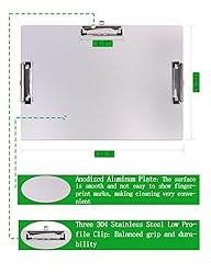 Three-Clip Landscape Clipboard,Metal Clip Board