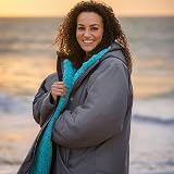 Osprey Changing Robe Kids Adults Waterproof Hooded Grey XS Unisex view 3