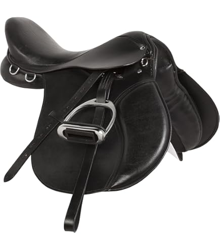 Selle De Course En Cuir 18" Avec étriers Et Cuirs - Traditionnelle - UK