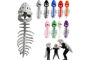 Dinosaur Skeleton Costume, 3D Spinosaurus Skull Mask Plush Spine for Halloween, Cosplay Play, Washable