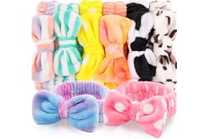 YOOVR Stocking Stuffers for Womens Teen Girls Kids, 8pcs Spa Headband, Bulk Christmas Gifts for Women Mom Girlfriend, Skincare Makeup Face Wash Headband, Spa Gifts Basket for Women Party Favors Adults