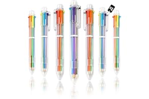 BLUCKINCLE 24 Pack Multicolor Pen 0.5mm 6-in-1 Multicolor Ballpoint Retractable Colored Pens for School Office Supplies Birthday Party Favors for Kids Students Christmas Gift Stocking Stuffers for Teachers