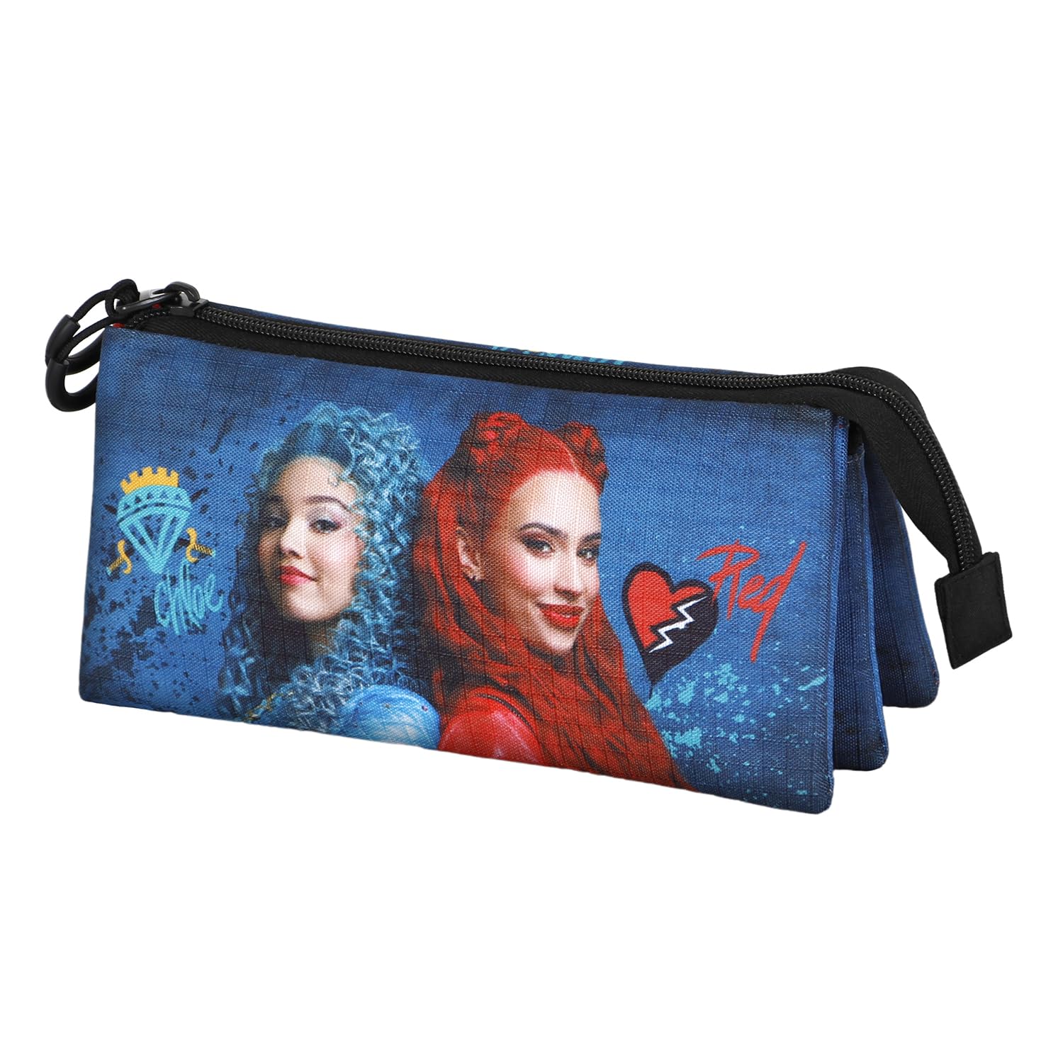 Descendants Wickedly-Triple Pencil Case, Multicolour, 23 x 11 cm