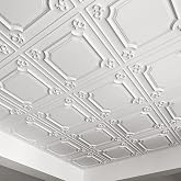 Art3d 12-Pack Waterproof PVC Drop Ceiling Tiles, 24 x 24 in, White | Lightweight, No Sag and Breakage, Easy to Wipe Clean, Compatible with Grid System, Perfect for Basement, Kitchen &amp; Bathroom