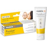 Medela Purelan Lanolin Nipple Cream, Fast Relief, Baby Safe, 37g/1.3oz x1 | Soothes Sore &amp; Dry Nipples, Safe for Baby, No Need to Remove Before Breastfeeding, Natural &amp; Hypoallergenic, Pack of 1