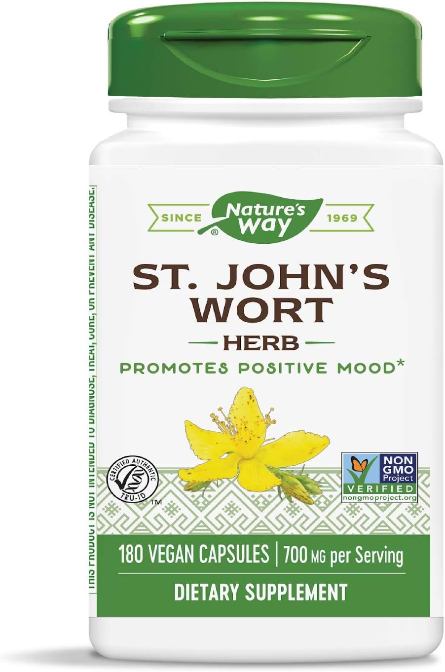 Nature's Way Premium Herbal St. John’s Wort Herb, 700 mg per serving, 180 Capsules: Health & Personal Care