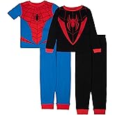 Marvel Boys' 4-piece Snug-fit Cotton Superhero Matching Pajama Set, Soft & Cute for Kids