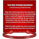 Luck Strings Adjustable Red String Blessing Bracelet - Symbol of Protection, Love, and Blessings | Durable, Waterproof Cord with Leather-Like Finish (2mm thick)