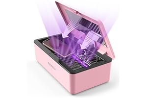 ENNVA UV Light Sanitizer - Large UV-C Light Box - Powerful 360° Ultraviolet Box - Portable UV Cleaner for Cell Phone, Keys, Glasses, Earphone - Pink