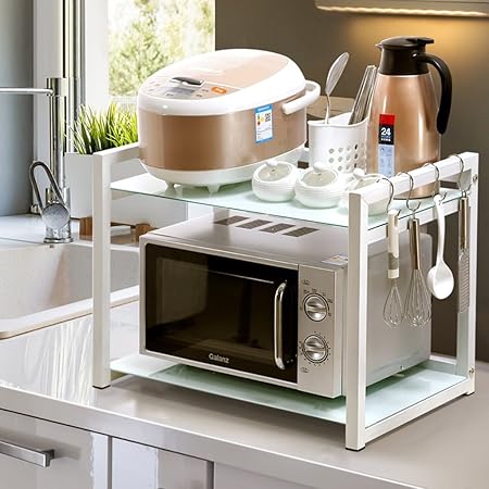 Kitchen Shelves Soporte del Horno de microondas con Ganchos ...