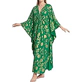 Bsubseach Kaftan Dresses for Women Plus Size Caftan Batwing Sleeves Beach Cover Up Maxi Beach Dress