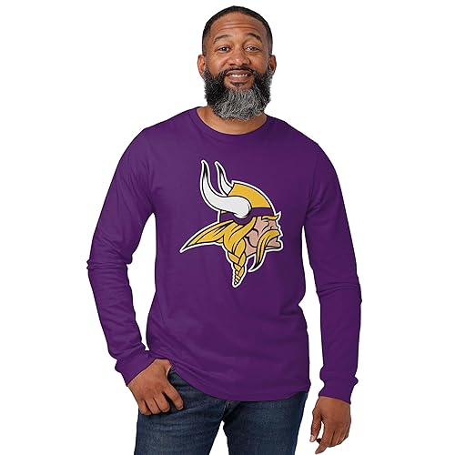 FOCO Men's Minnesota Vikings NFL Primary Logo Long Sleeve T-Shirt, Team Color