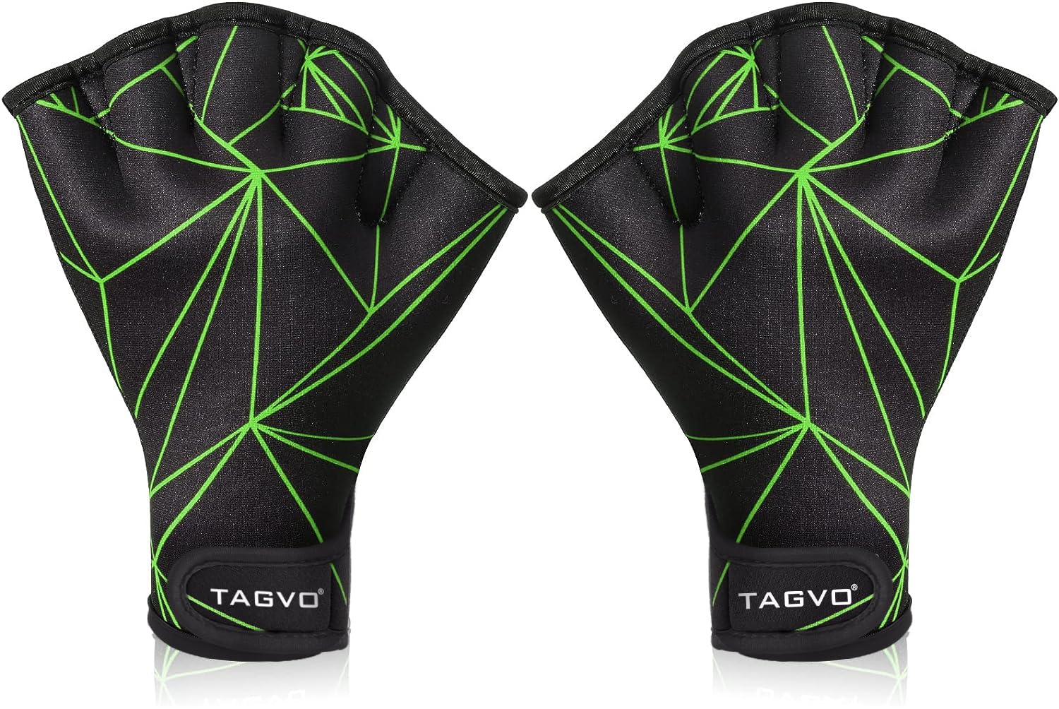 TAGVO Aquatic Gloves Half Finger, Webbed Swimming Gloves Well Stitching, Adjustable Wrist Strap Swimming Gloves, Sizes for Men Women Adult Children Aquatic Fitness Water Resistance Training