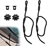 MEKEET 2Pcs Parcel Shelf String Black Nylon Rubber Car Boot Roof Rack view 1