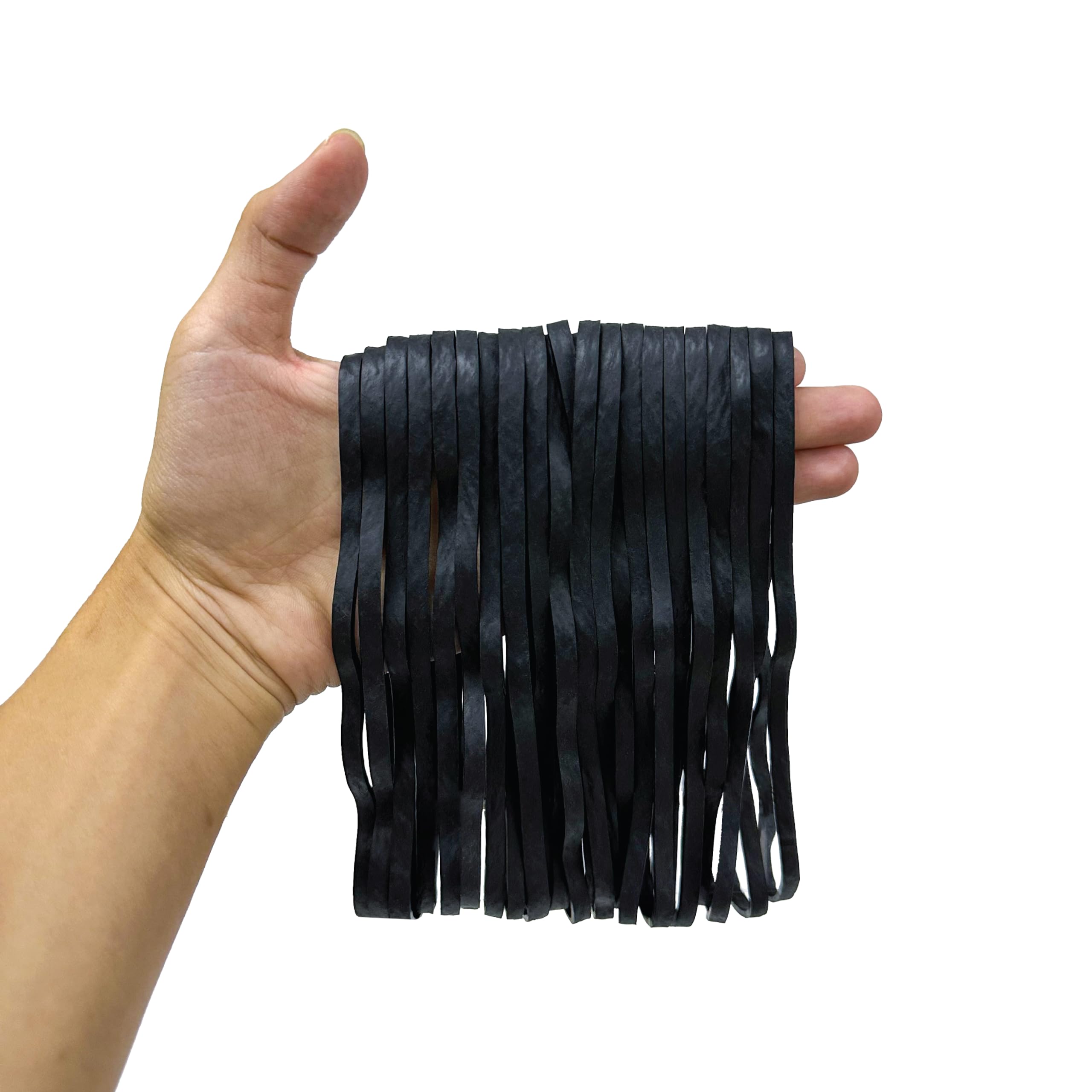 Yosogo 120 Pieces Extra Large 8 Inch Big Postal Rubber Band - Black Color Heavy Duty Elastic Biodegradable Natural Rubber Bands