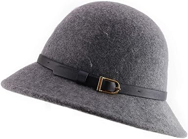 grey felt cloche hat