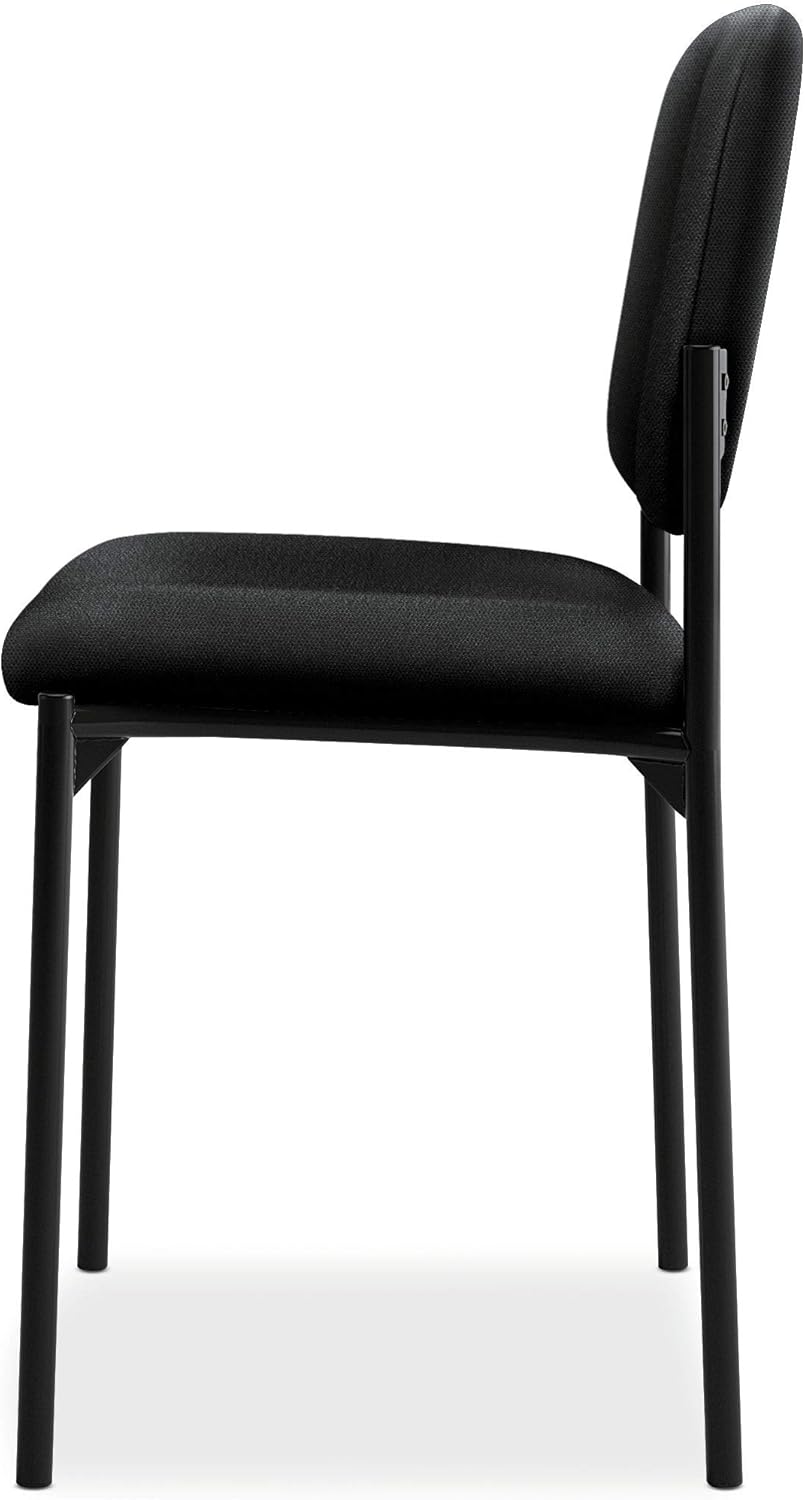 HON Scatter Armless Stacking Guest Chair, in Black (HVL606): Furniture & Decor