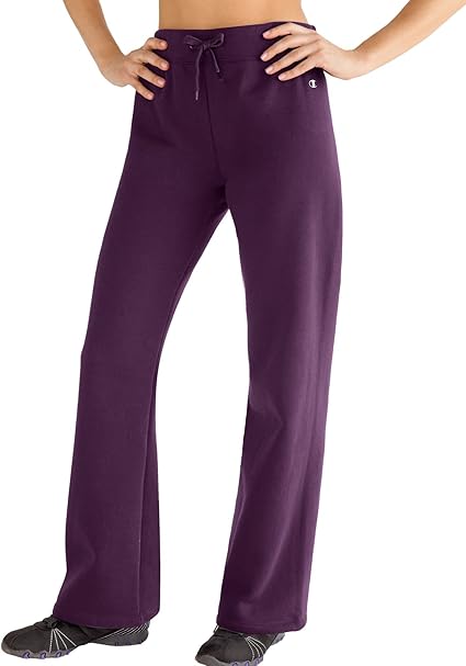 champion women's fleece open bottom pant