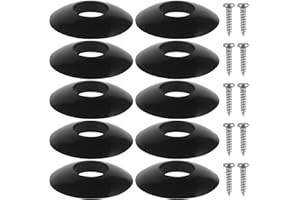 LIGHTAOTAO Replaceable Guitar Tuning Peg Gasket with Screws Black Small Washer Spacer for Electric and Acoustic