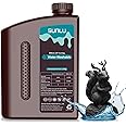 SUNLU Water Washable Resin 2000g, Fast Curing 3D Printer Resin for LCD DLP SLA Resin 3D Printers, 395 to 405nm UV Curing 3D Printing Liquid Photopolymer Resin, Low Shrinkage High Precision, 2kg, Black