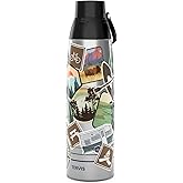 Tervis Venture Water Bottle Camp Stickers Made in USA Double Walled Insulated Tumbler Travel Cup Keeps Drinks Cold & Hot, 36oz, Stainless Steel