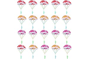 20Pieces Parachute Toy, Tangles Frees Throwing Hand Throw Parachute Men Outdoor Flying Paratrooper Not Battery Parachute Toy