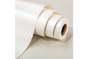 Yarcony Shimmer Off White Wrapping Paper Roll - 17 Inches X 33 Feet - Solid Color Pearly-lustre Gift Wrap Birthday Wrapping Sheets for Baby Shower, Weddings, Christmas and Anniversaries