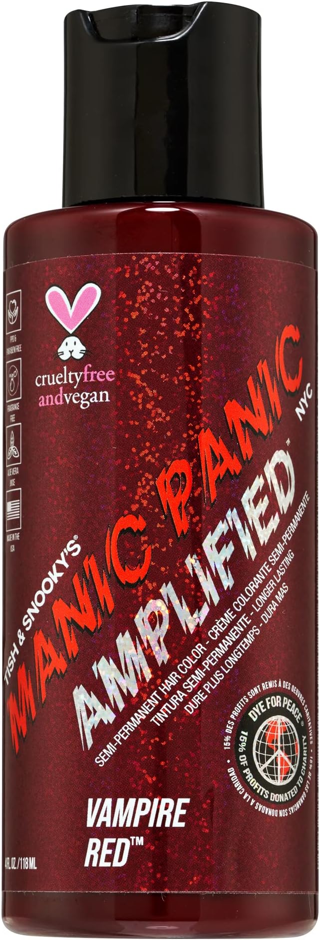 Manic Panic Amplified Vampire Red Semi-Permanent Hair Dye 118ml