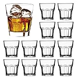QAPPDA Whiskey Glasses 8 oz, Clear Drinking Cups