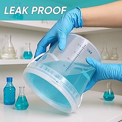 ASEVAT 1.3Gal 2Pack Clear Bucket Graduated Pail