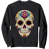Funny Cinco De Mayo Shirt Dia de Los Muertos Sugar Skull Sweatshirt