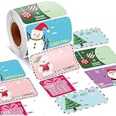 300PCS Christmas Name Tags Stickers, Self-Adhesive Christmas Gift Tags Stickers for Gifts Wrappings Christmas Gift Labels Stickers for Presents Boxes Bags Envelopes Holiday Decoration