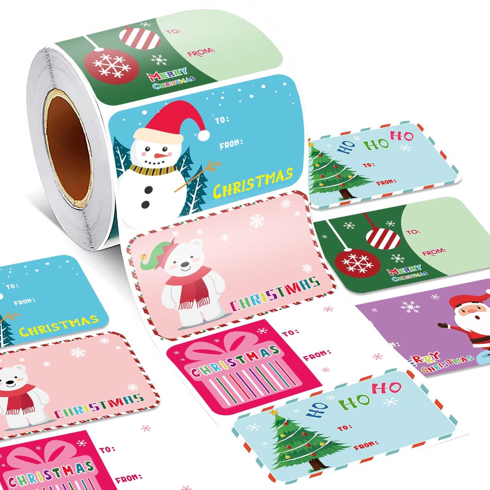 Photo 1 of 300PCS Christmas Name Tags Stickers, Self-Adhesive Christmas Gift Tags Stickers for Gifts Wrappings Christmas Gift Labels Stickers for Presents Boxes Bags Envelopes Holiday Decoration