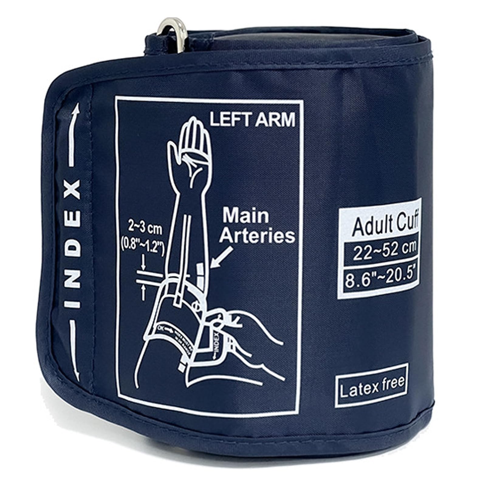 Replacement Extra Large Cuff for Omron BP Monitors 22-52CM Big Arm - Adjustable XL Blood Pressure Cuff, Includes 6 Universal Interface, Blood Pressure Monitors Large Cuff Compatible（Dark Blue）