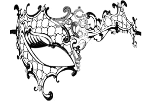 GUYI GYGYL Masquerade Mask for Women, Elegant Metal Mask for Costume Parties, Halloween, Mardi Gras, Venetian Balls