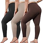 VALANDY Creamlush Plus Size Leggings for Women-3 Packs Stretchy Soft High Waisted Women's Leggings Lounge Yoga Pants