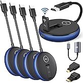 Wireless HDMI Pro Transmitter and Four Receivers- Multi-TVs Extender Kit, Plug and Play, Heat-Control, 165FT/50M 5.8G/2.4G @60Hz, Real-Time Streaming Video/PPT from Laptop to HDTV/Monitor Wirelessly