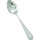 Winco 0005-03 12-Piece Dots Dinner Spoon Set, 18-0 Stainless Steel