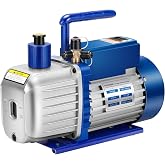 VIVOHOME A2L 1/2 HP 5 CFM 2 Stage HVAC Vacuum Pump with Sparkless Motor | Auto AC Vacuum Pump for Home Automotive Air Conditioner R32 R1234yf R454B R134a R22 R410a AC System with 2 Oil Bottles