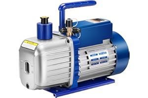 VIVOHOME 1/2 HP 5 CFM Dual Stage A2L HVAC Vacuum Pump, Sparkless Motor for R32 R1234yf R454B R134a R22 R410a Systems, Auto AC Vacuum Pump for Air Conditioner Servicing with 2 Oil Bottles