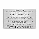 13th Wedding Anniversary Card Gifts for