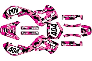 Kalair GFX Graphics Kit for Suzuki RM65 (2000-2006) Invasion Series Pink 9 Mil - Easy Go - Dirt Pit Bike Motorcycle Stickers,