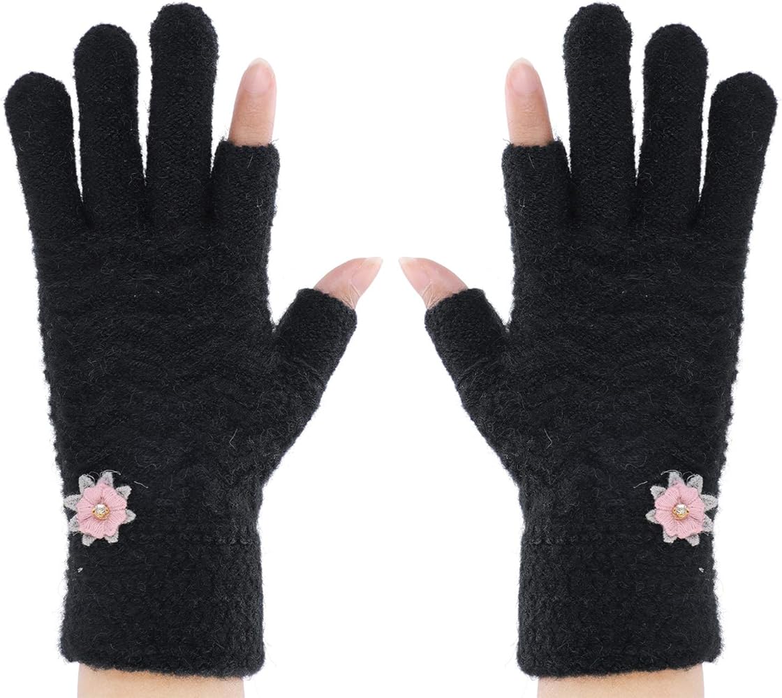 Mua レディース手袋 おしゃれ フリース手袋 5本指 親指 人差し指なし