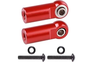 AIMROCK Aluminum Center Brace Bar Rod Ends Ball Cup w/Ball Sets Upgrades ARA320501 for 1/7 Felony Infraction Limitless Mojave 1/8 Kraton Talion Outcast Notorious 6S BLX RC Buggy Car (Red)