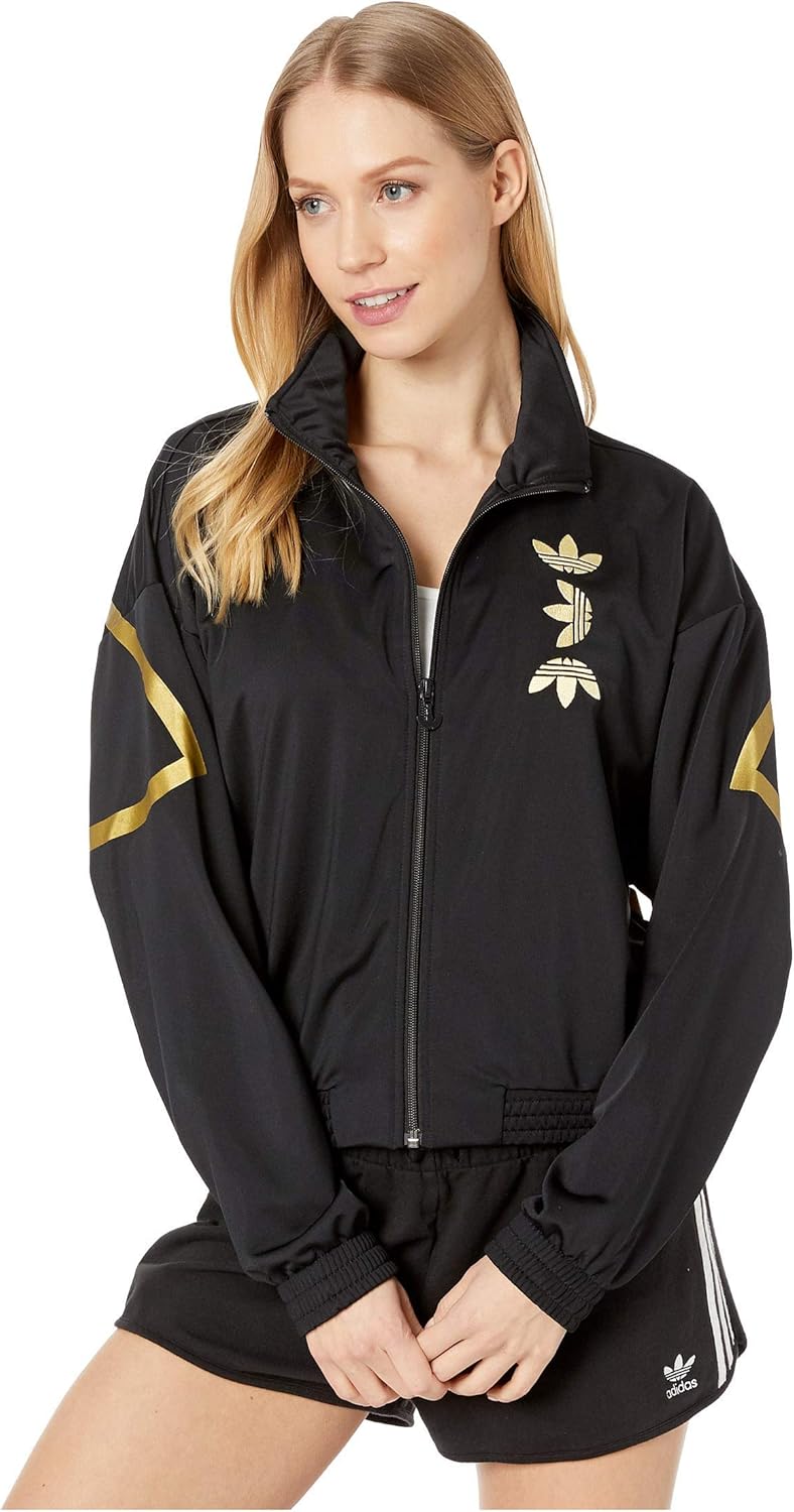 adidas black and gold track jacket
