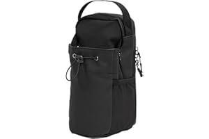Magnetic Gym Bag Waterbottle Holder for Men and Women, Firmly Attaches to Gym Equipment (Black)