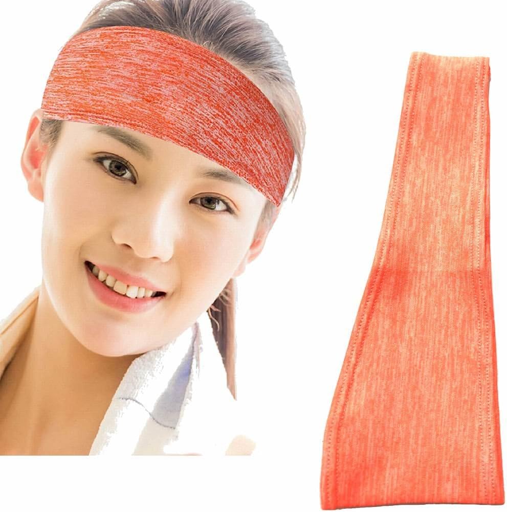 JJunLiM Unisex Sport Headband Women Men Sweat Head Band Elastic Hair Band Black Accessory Sport Non-Slip Sweatband For Yoga Pilates Running Fitness Crossfit Gym