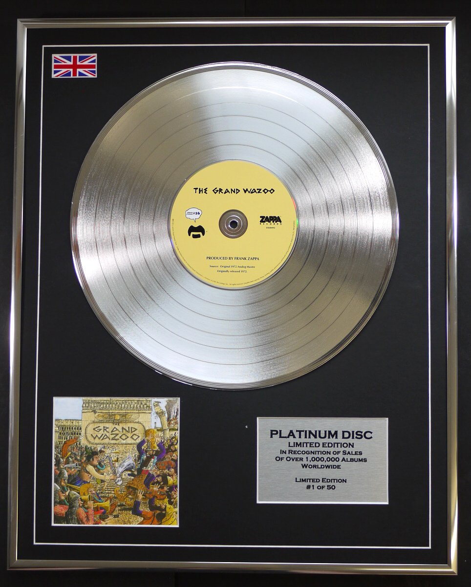 FRANK ZAPPA/LTD EDITION CD PLATINUM DISC/THE GRAND WAZOO